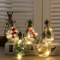 Boule de Noël transparente conduite décorations de Noël de Noël décoration de Noël Boule de bulbe en plastique pendentif